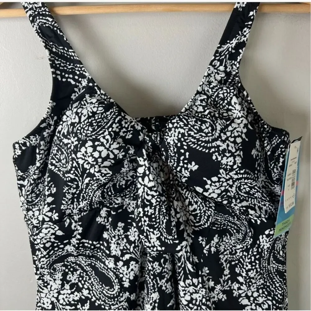 Swim Solutions NEW size 18 swim dress tummy control thigh minimizer - Picture 5 of 14
